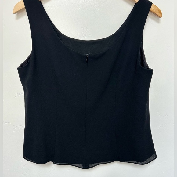 Vintage 90’s JR Nites Blousy Tank Womens Size Small/Medium Black Cropped - Picture 4 of 9